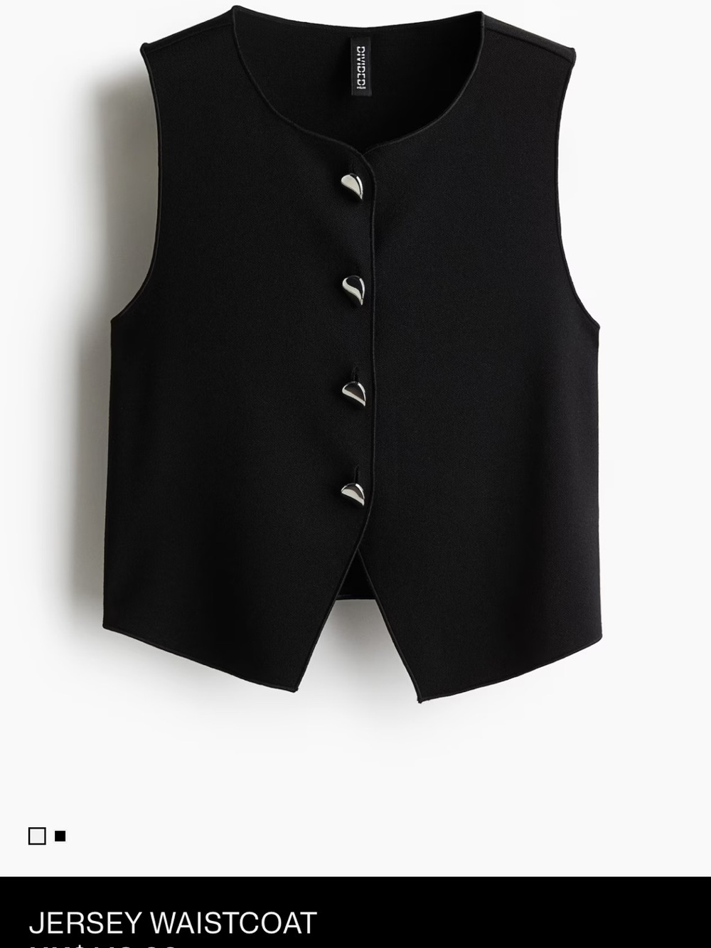 Black Jersey Waistcoat, H&M top